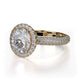 Michael M Halo Oval Engagement Ring