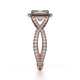 Michael M Prong Princess Engagement Ring