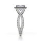 Michael M Prong Princess Engagement Ring