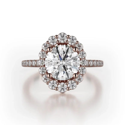 Michael M Center Stone Prong Round Engagement Ring