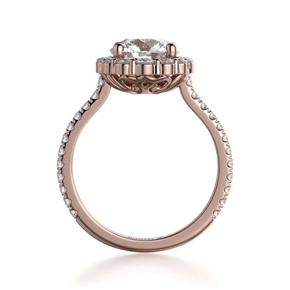 Michael M Center Stone Prong Round Engagement Ring