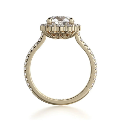 Michael M Center Stone Prong Round Engagement Ring