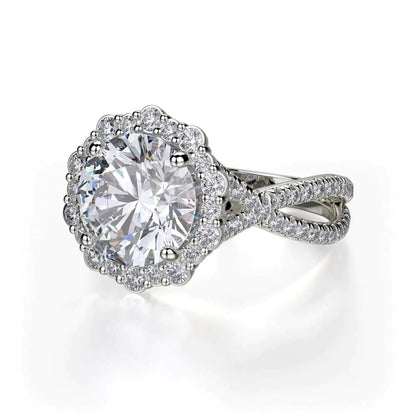 Michael M Prong Round Engagement Ring