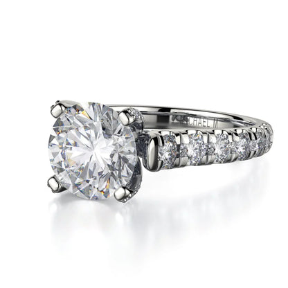 Michael M Prong Round Engagement Ring