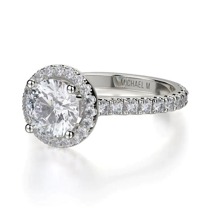 Michael M Prong Round Engagement Ring