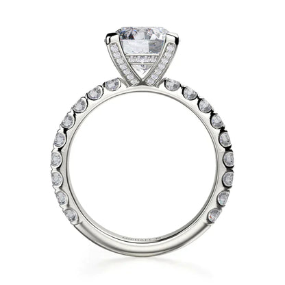 Michael M Pave Round Engagement Ring