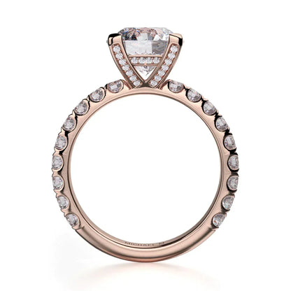 Michael M Pave Round Engagement Ring