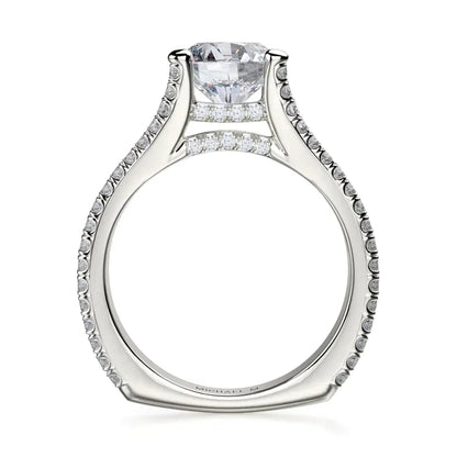 Michael M Prong Round Engagement Ring