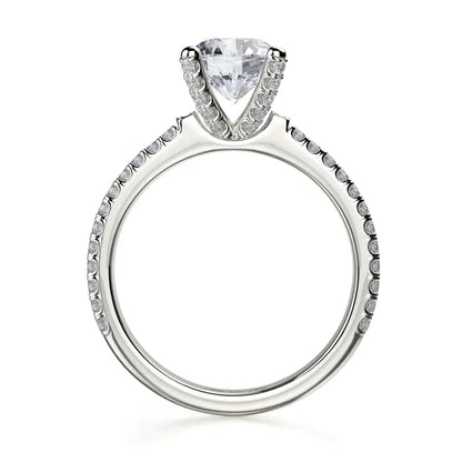 Michael M Pave Round Engagement Ring