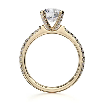Michael M Pave Round Engagement Ring