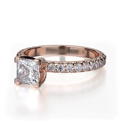 Michael M Prong Princess Engagement Ring