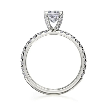 Michael M Prong Princess Engagement Ring