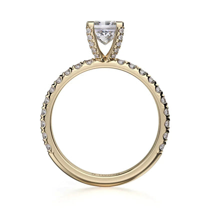 Michael M Prong Princess Engagement Ring