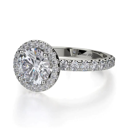 Michael M Prong Round Engagement Ring