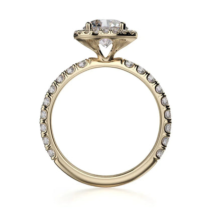 Michael M Prong Round Engagement Ring