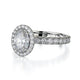 Michael M Prong Oval Engagement Ring