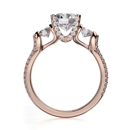 Michael M Center Stone Prong Round Engagement Ring