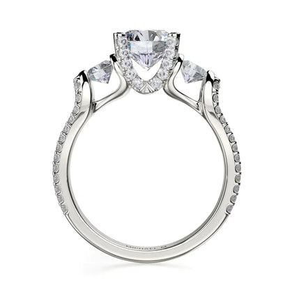 Michael M Center Stone Prong Round Engagement Ring