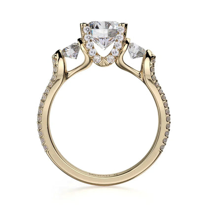 Michael M Center Stone Prong Round Engagement Ring