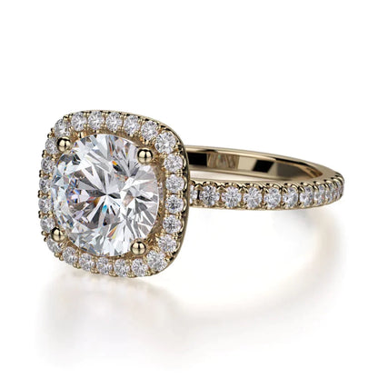 Michael M Halo Cushion Engagement Ring