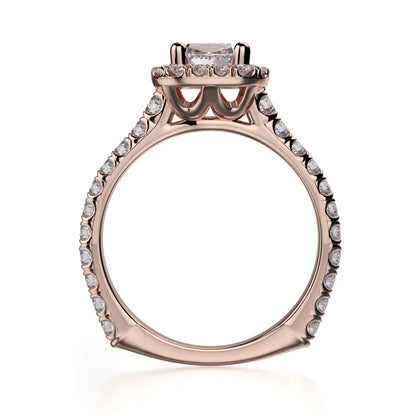 Michael M Prong Cushion Engagement Ring