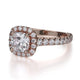 Michael M Prong Cushion Engagement Ring