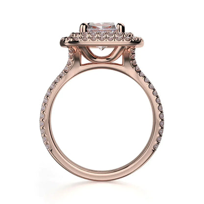 Michael M Prong Cushion Engagement Ring