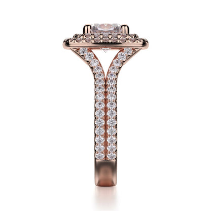 Michael M Prong Cushion Engagement Ring
