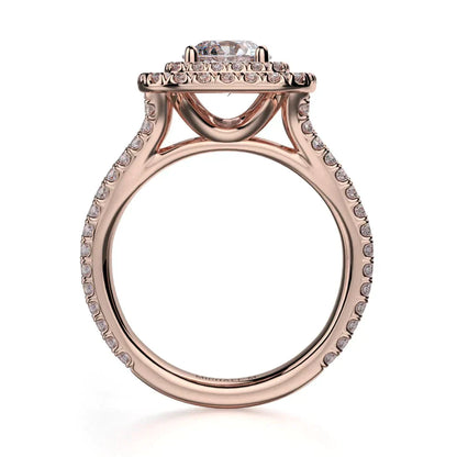 Michael M Prong Round Engagement Ring
