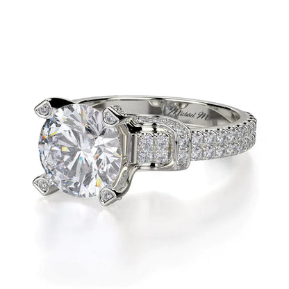 Michael M Prong Round Engagement Ring