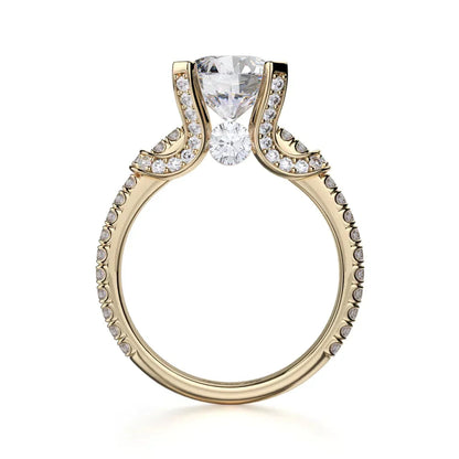 Michael M Prong Round Engagement Ring