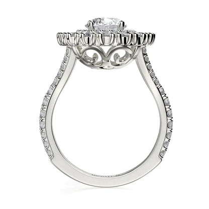 Michael M Prong Oval Engagement Ring