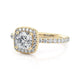 Michael M Halo Cushion Engagement Ring