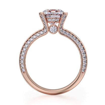 Michael M Pave Round Engagement Ring