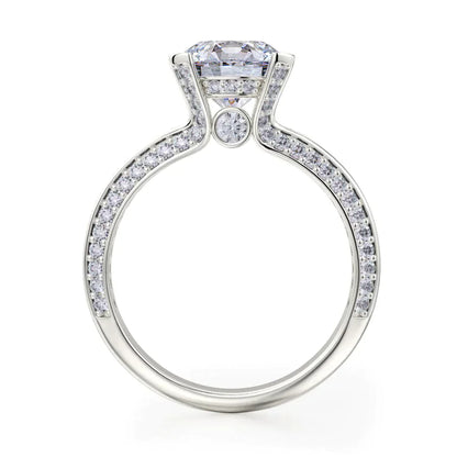 Michael M Pave Round Engagement Ring