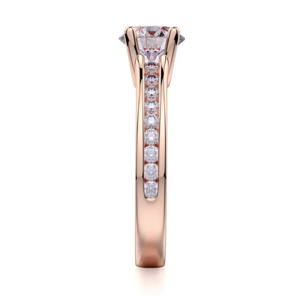 Michael M Center Stone Prong Round Engagement Ring