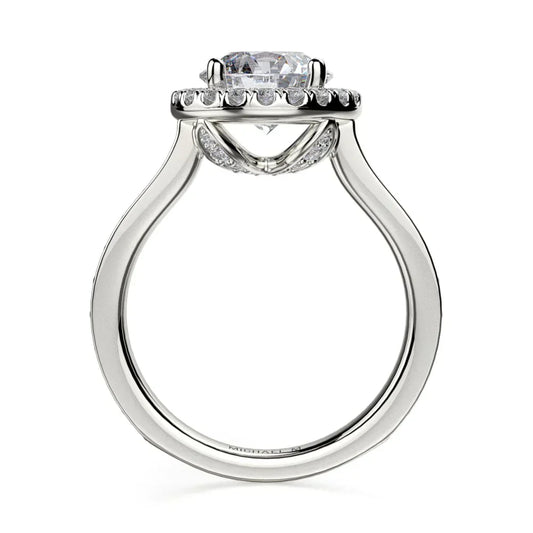 Michael M Pave Round Engagement Ring