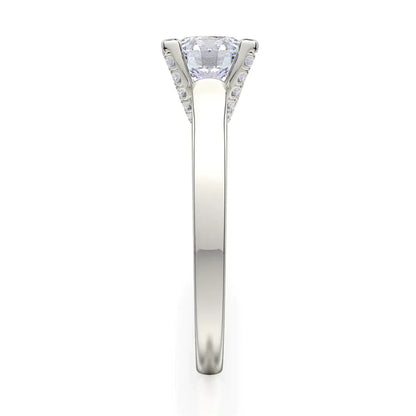 Michael M Prong Round Engagement Ring