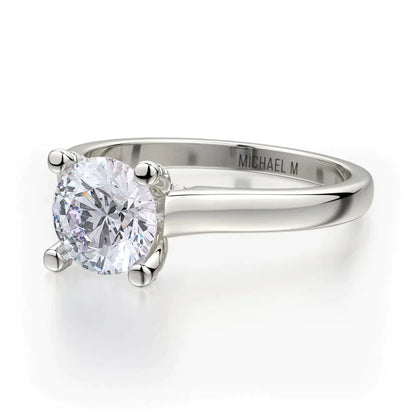 Michael M Prong Round Engagement Ring