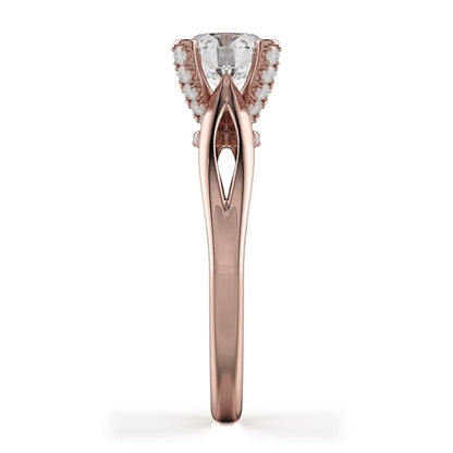 Michael M Prong Round Engagement Ring