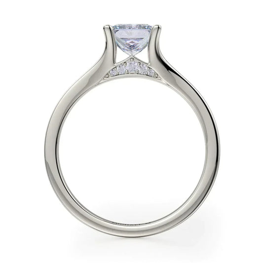 Michael M Pave Princess Engagement Ring