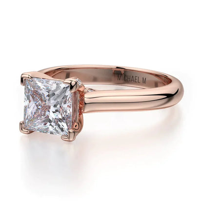 Michael M Pave Princess Engagement Ring