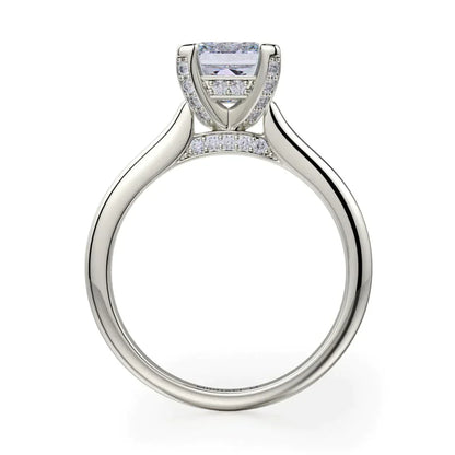 Michael M Pave Princess Engagement Ring