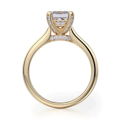 Michael M Pave Princess Engagement Ring