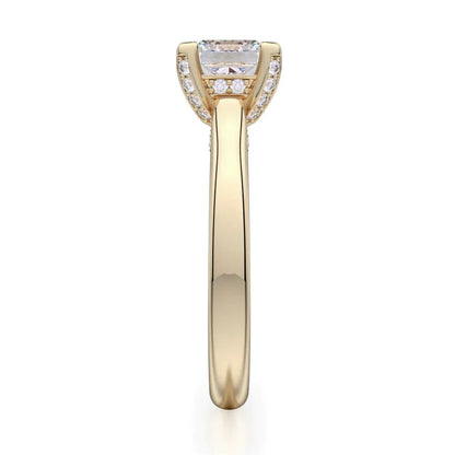 Michael M Pave Princess Engagement Ring