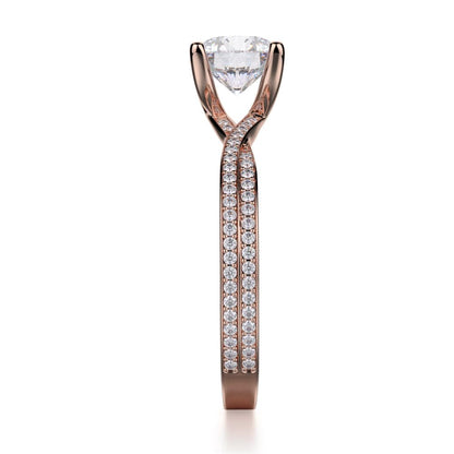 Michael M Center Stone Prong Round Engagement Ring