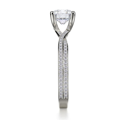 Michael M Center Stone Prong Round Engagement Ring