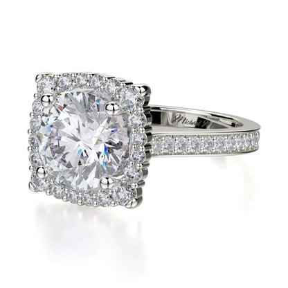 Michael M Prong Round Engagement Ring