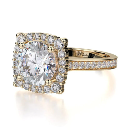 Michael M Prong Round Engagement Ring