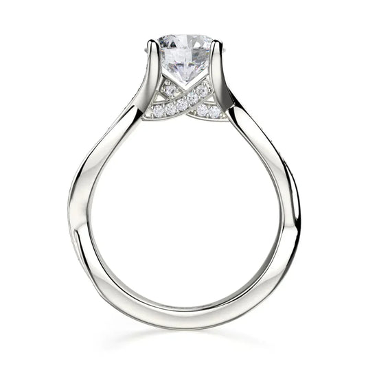 Michael M Pave Round Engagement Ring